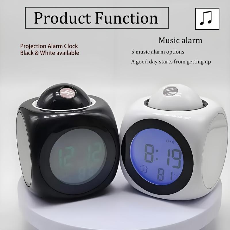 Portable LCD Digital Projection Alarm Clock With USB Cable Screen Display For Living Room Bedroom Home Decoration Timer2