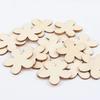 50/100pcs Flower Pattern Wooden Charms Pendant Home Decor Arts DIY Crafts