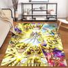 Gold Saint Anime Characters Pattern Carpet for Living Room Decor Suitable for use as an anti-slip for living room bedroom sofas