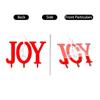 Christmas Outdoor Christmas Decorations, Set Of 3, Acrylic, Suitable For Yard(14.4/12 Inches, Red/)