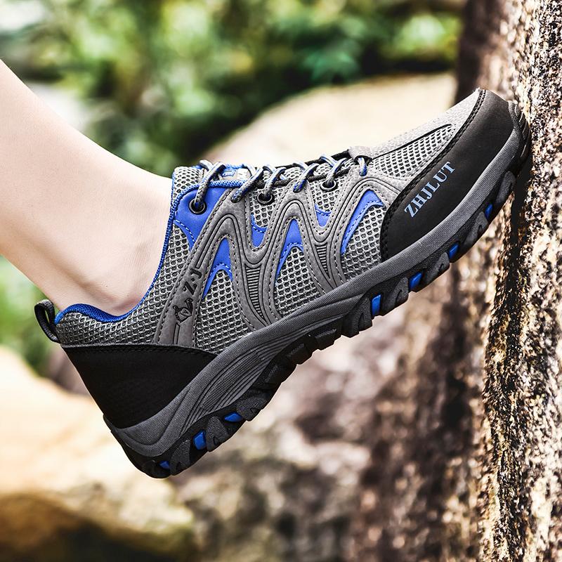 Уличная обувь для бездорожья. Уличная туристическая обувь. Дышащая мужская обувь. Нескользящая износостойкая подошва. Удобная внутренняя дышащая верхняя часть.