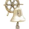Подарки Металлический дверной звонок с корабельным колесом Настенный декор (Латунь)
