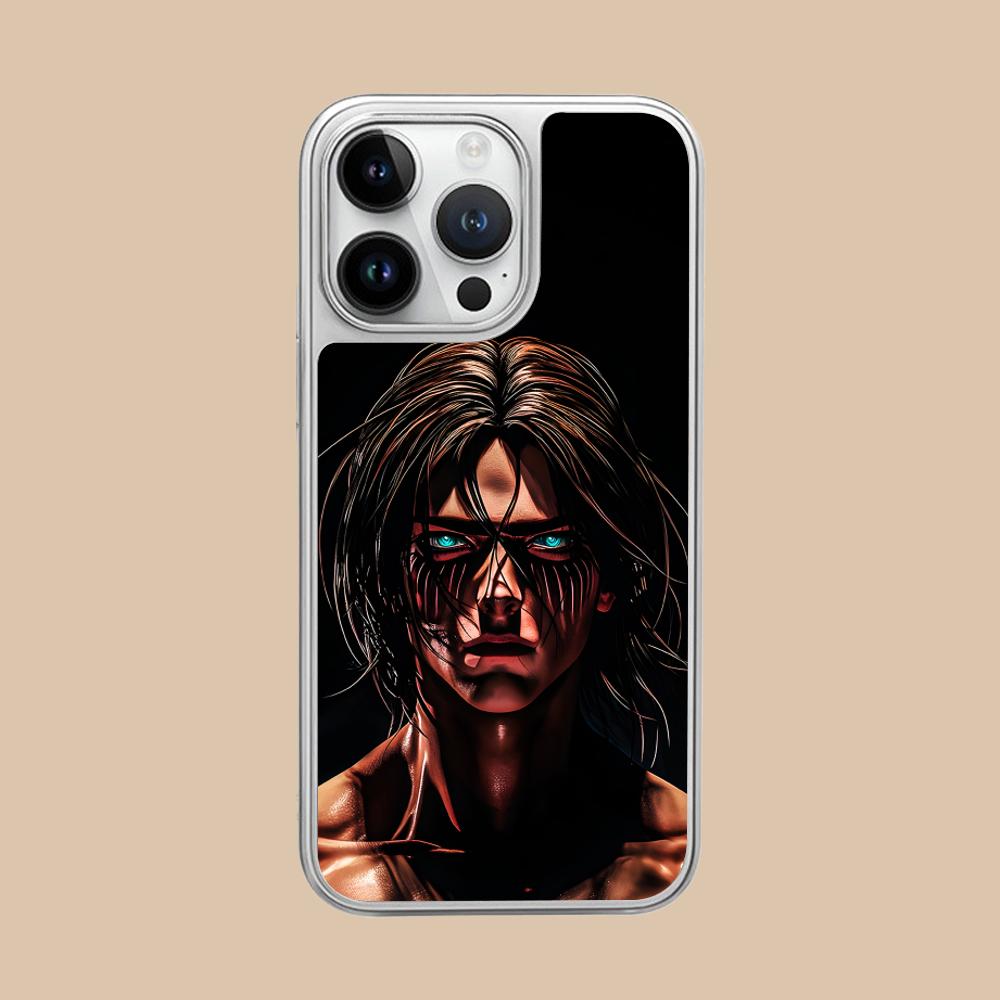 Серебряное покрытие чехол для мобильного телефона AOT Эрен Йегер для iPhone 17 16 15 14 13 12 11 Air Pro Max Plus Цветная крышка