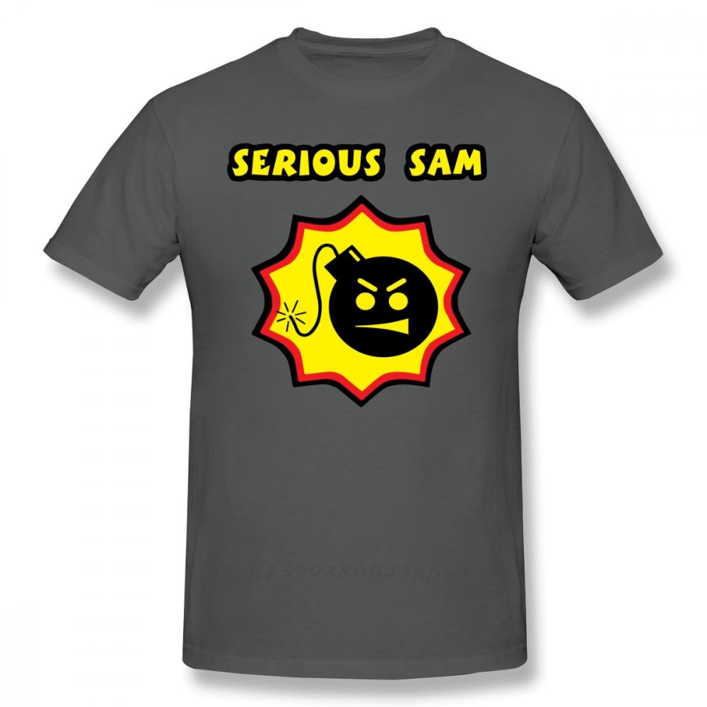 Футболка Serious Sam Реплика футболки Serious Sam 100% Хлопок Летняя футболка Мужская Милая с коротким рукавом Печатная футболка