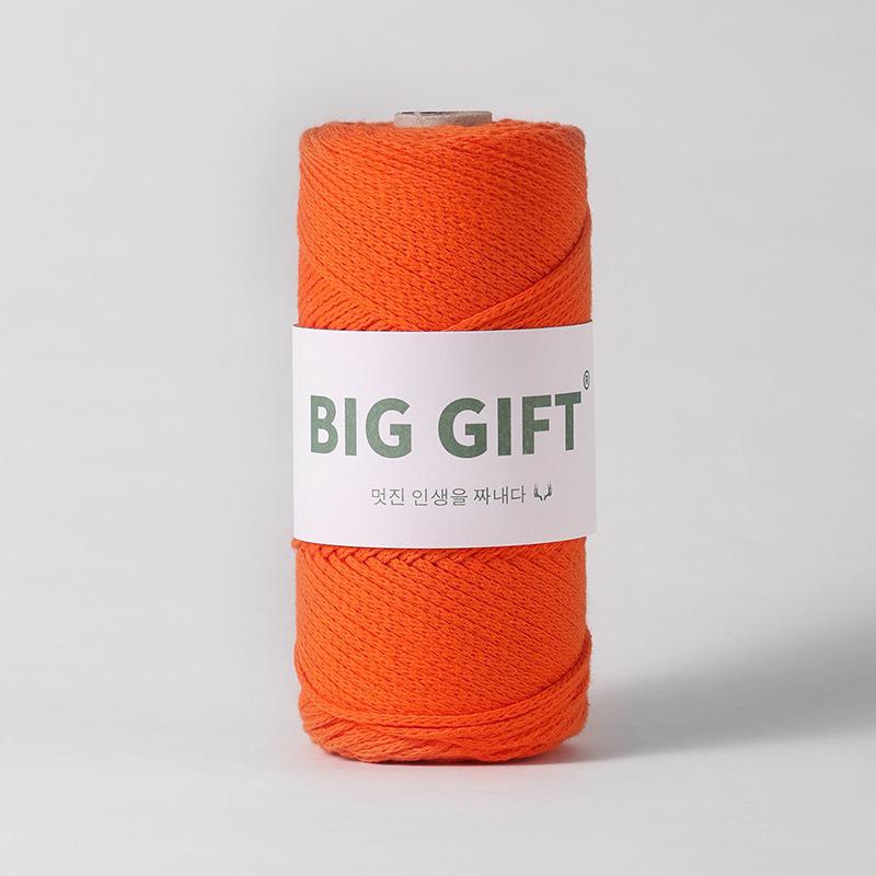 BIGGIFT Ручная работа Круглая полая хлопковая пряжа - 150 г Средней толщины Пряжа для вязания крючком Сумки