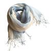 Dolly Para Linen Summer Linen Natural Gradient Blue and Women's Scarf, Stole, Coolness, Color-Changing (Light Beige)