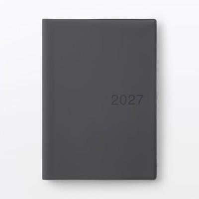 MUJI 2027 Ежемесячный еженедельный планировщик-ежедневник Черный Дек 2026 A6