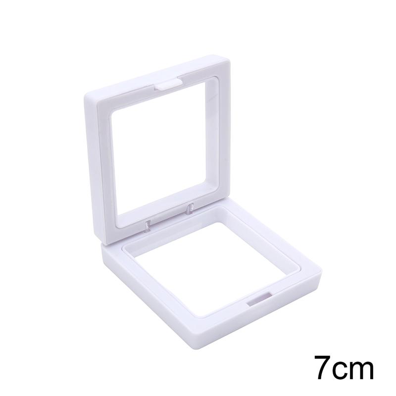 PE Film Colorful Jewelry Storage Box 3D Packaging Case Gemstone Free Stand Floating Frame Membrane