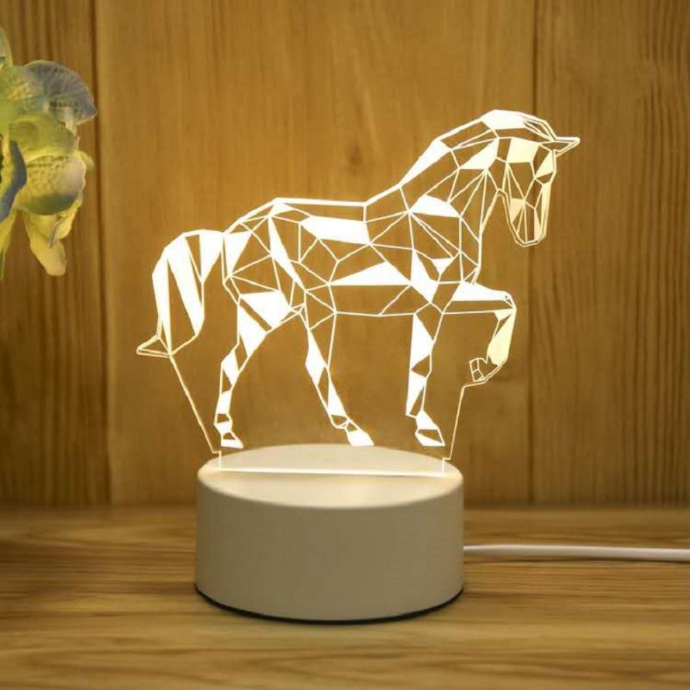 Creative Led Night Light Usb Plug Night Light Monochrome Bedside 3d Night Light
