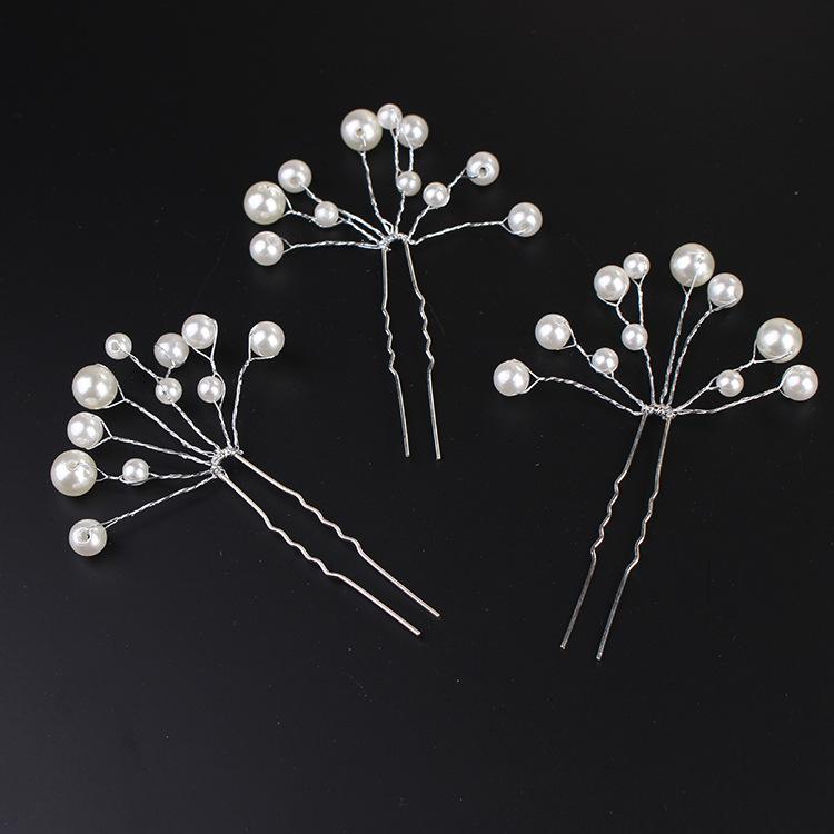 U-shaped Bridal Hair Pearl Wedding Hair Pins Handmade Bridal Hair Pins for Wedding Brides Women Girls