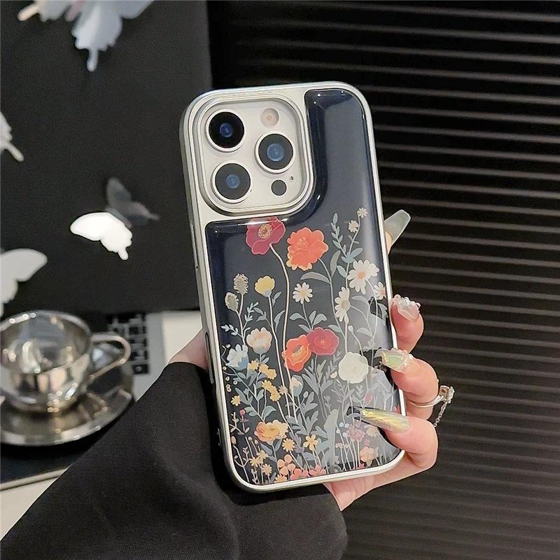 Куст полевых цветов для чехла мобильного телефона Apple iPhone 16/17promax 14 конденсация воды 13 покрытие 12 свежий 15