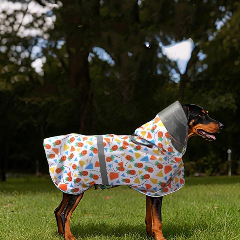 Dog Waterproof Raincoat Ponchos Coat 6 Size to Choose Adjustable Pet Rain Coat Rainwear Walks and Outings