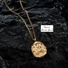Pendant 12 Constellation Necklace Neck Jewelry Vintage Golden Necklace  Vacation