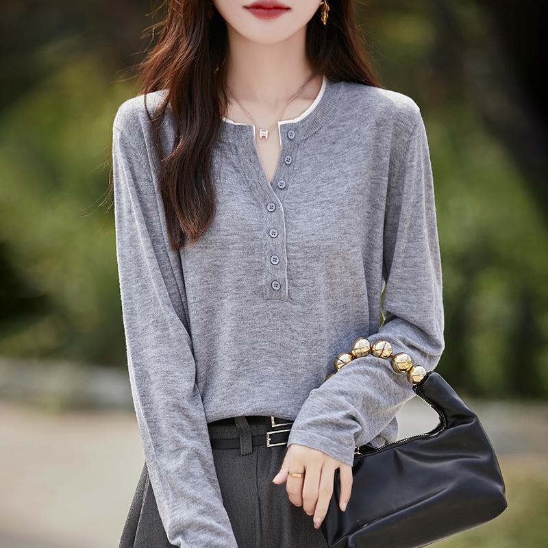 Женский кашемировый свитер Qinghe Cashmere 50% шерсть 50% шелк Женский осенне-зимний кашемировый пуловер Мягкий и теплый