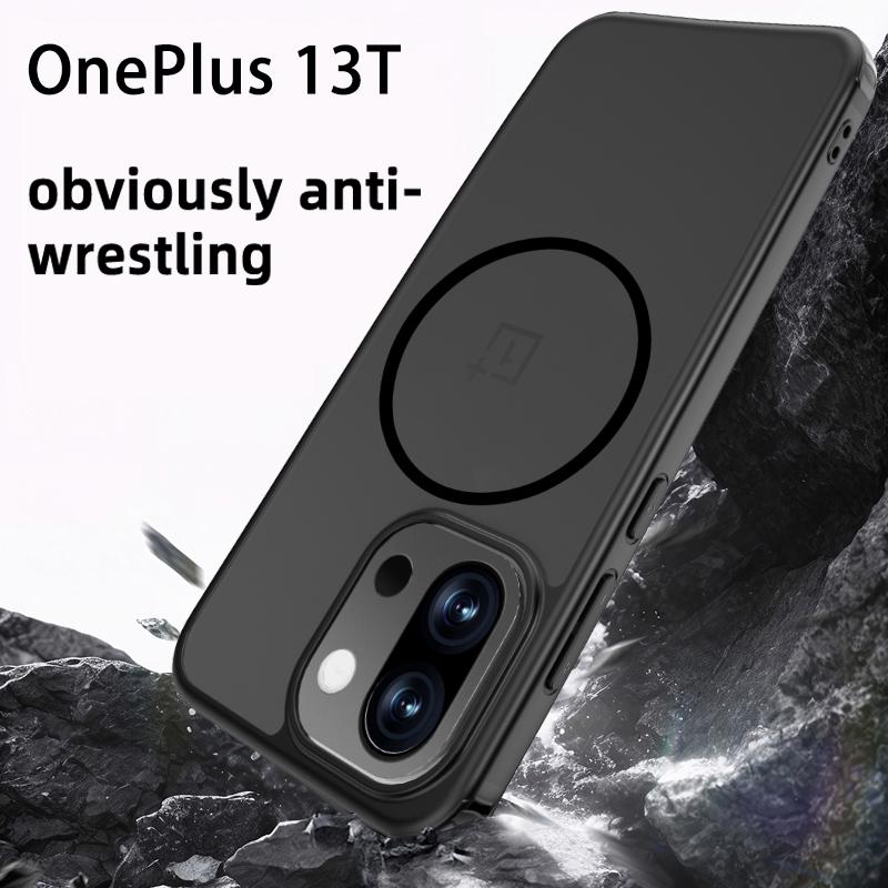 Для OnePlus 13T Чехол Жесткий Прозрачный Магнитный Magsafe Ударопрочный Защитный Задняя Крышка Чехол Для One Plus 13T 1+13T Корпус Телефона
