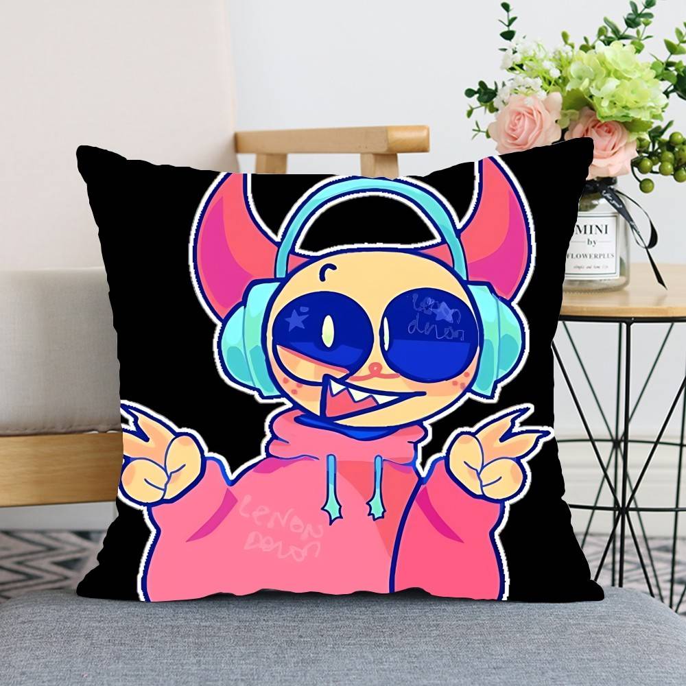 FunnyLLemonSDDemonS Throw Pillow Covers Pattern Cushion Cover Suitable For Sofa Bedroom Car Pillow Cover