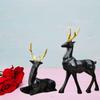 Elegant Deer Showpiece – Beautiful Deer Showpiece for Home Decoration | Decorative Dear Showpiece for Living Room & Office (Black)