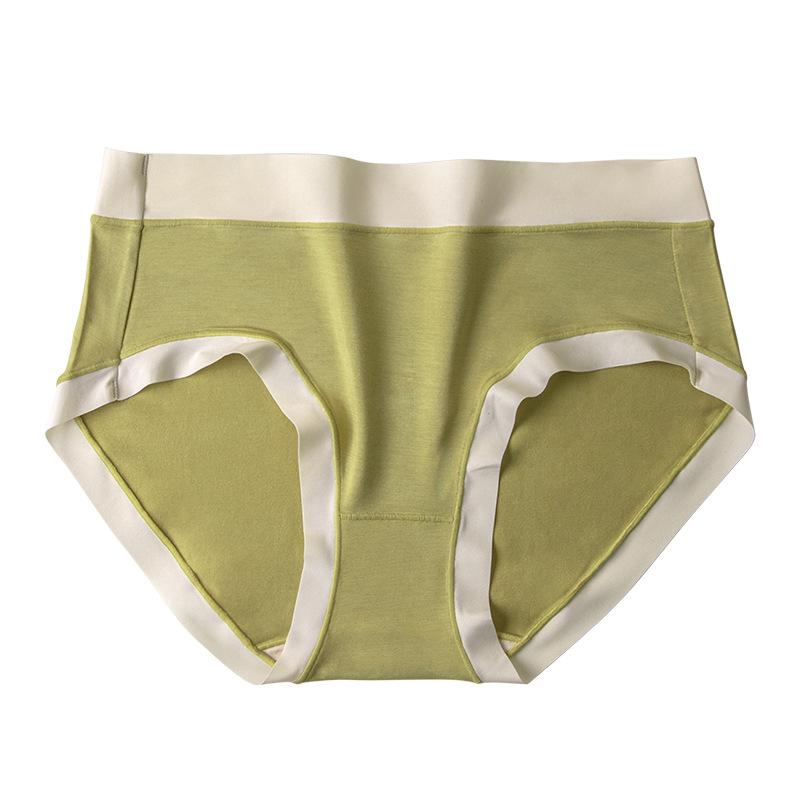 Ladies Spring and Autumn Comfortable Camellia Fragrance Antibacterial File Waist Breathable Briefs