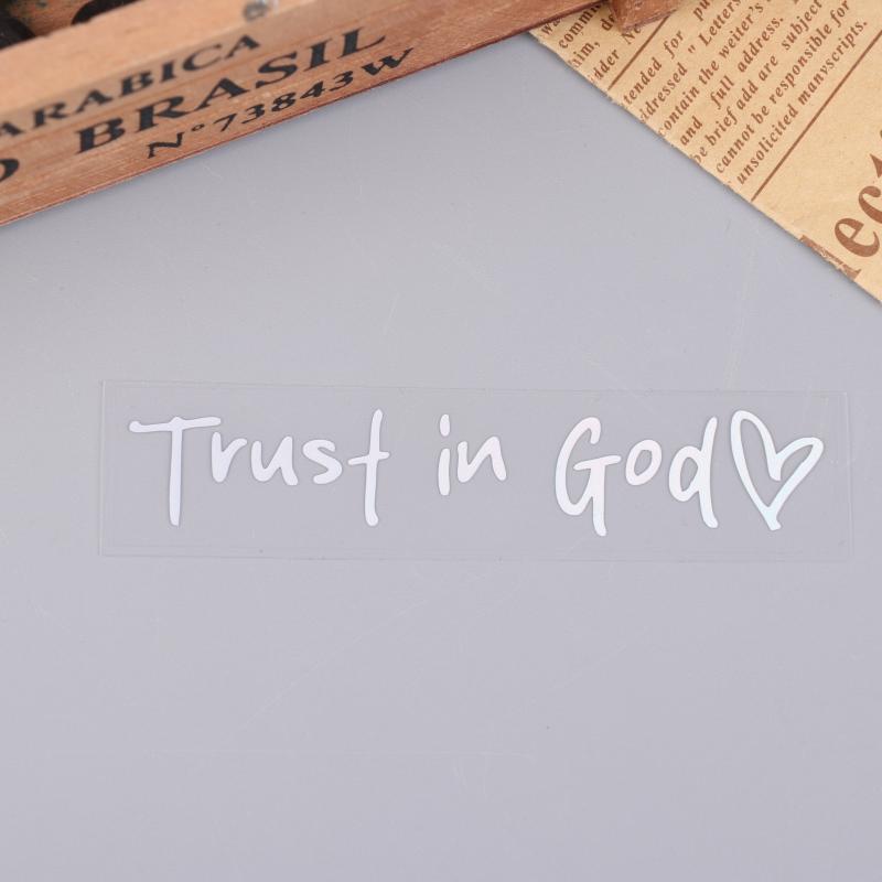 Верь в Бога Сердце Наклейка Декаль Зеркало Заднего Вида Автомобиля Вера Библейский Стих Христианская Церковь Авто Транспорт Бампер Декор