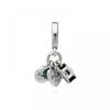 PAndora 792703c01 Camera Heart   Compass Triple Pendant And Dangle Silver Charm