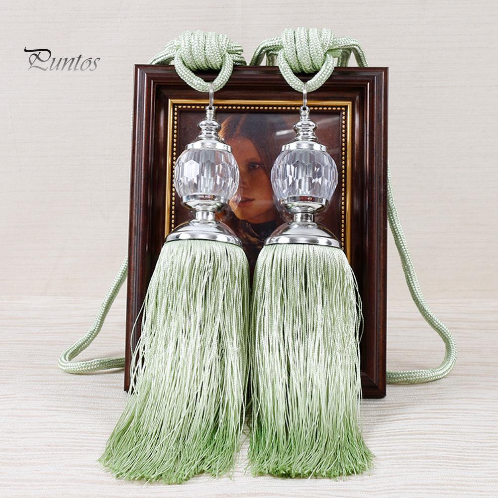 1 пара европейских искусственных хрустальных кисточек с бахромой для штор с подхватом на спине, оконные шторы, декор