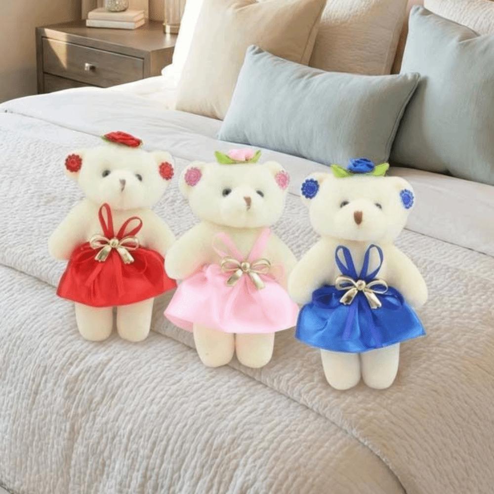 10pcs/set Plush Animal Cartoon Bouquet Doll Cartoon Bear Plush Toys Valentine's Day