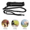 Hands Free Dog Leash With Waist Bag Adjustable Waist Belt Reflective Retractable Dog Walking Leash With Zipper Pouch For Hiking