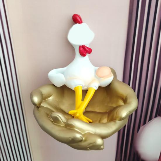 Пальмовая скульптура ювелирная тарелка настенное искусство статуэтка рука лоток для хранения смола золотистый