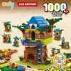 Lele Brother Building Blocks Cute Tree House Magic Forest Castle MOC City Scene Assembled DIY Small Bricks