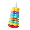 Практичная вращающаяся красочная башня для складывания, игрушка для развития моторики у детей, пластиковая обучающая игра-головоломка, подарок
