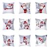 Merry Christmas Santa Claus Snowman Print Cushion Cover Home Living Room Sofa Decoration Square Pillow Cover