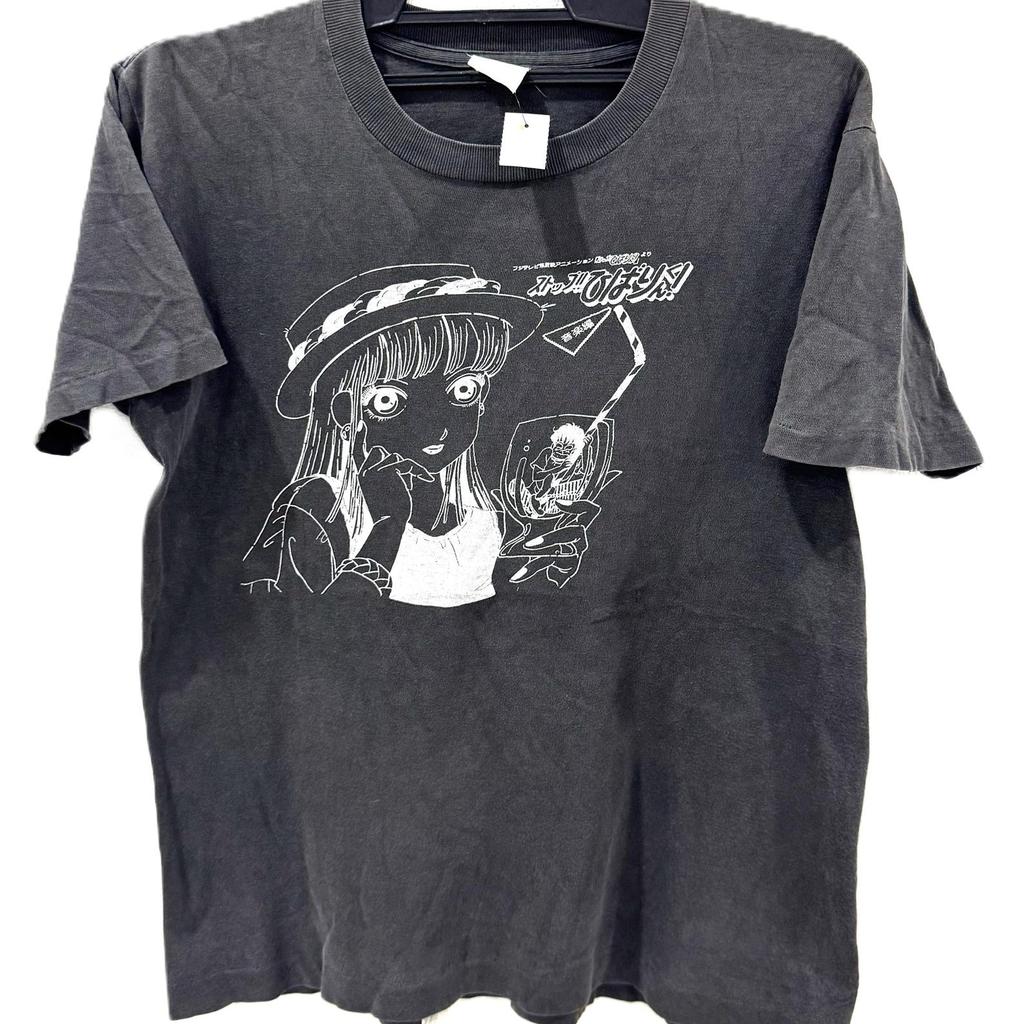 Vintage 80s Stop!! Hibari-kun Anime T-Shirt Hisashi Eguchi City Pop Promo Tee Black