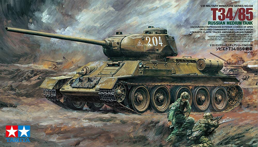 Tamiya MM T34 85 Средний танк Военный 35138 / 1/35 Миниатюра