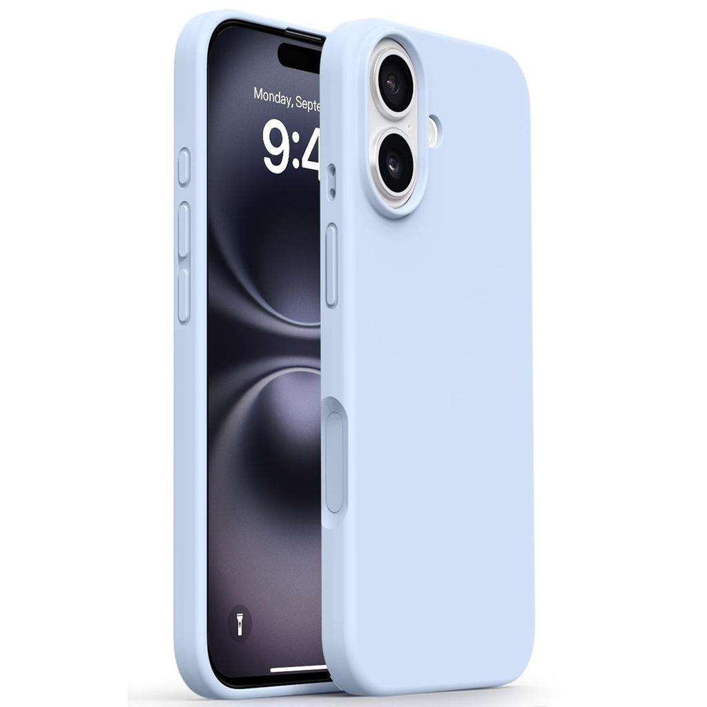 Чехол для iPhone 16 с мягкой подкладкой из микрофибры, жидкий силикон+ПК, чехол для телефона