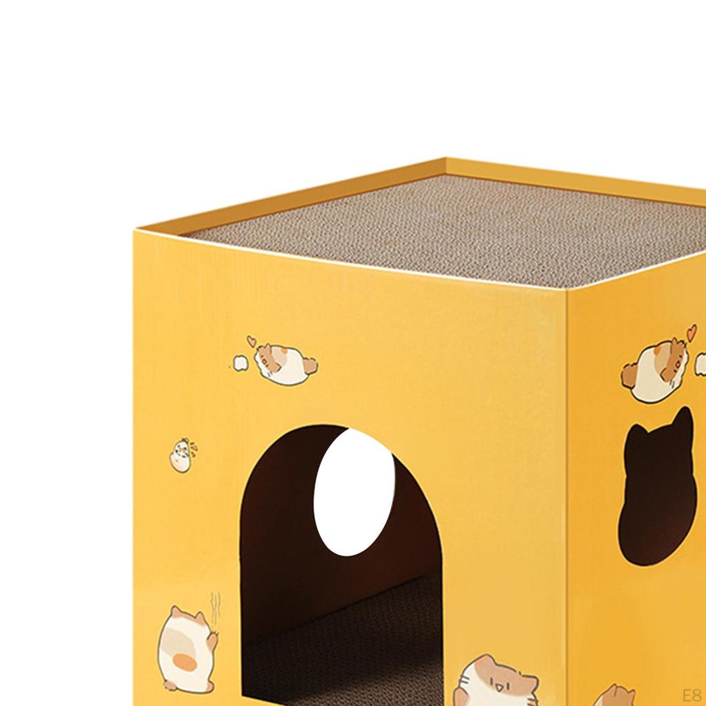 Cat Box Cats Bed, Corrugated Cardboard House, House Scratching Board for