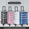 Multifunctional Aluminum Makeup Trolley Case with Large Storage for Artists, Manicure, and Hairdressing