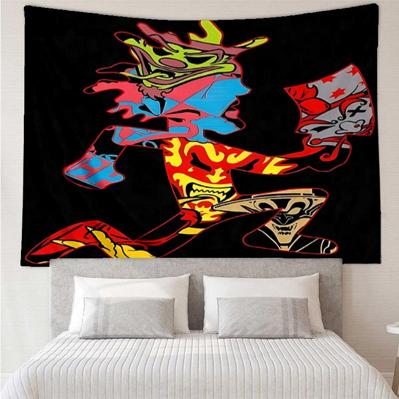 Insane Clown Posse Juggalo Faygo Tapestry for Bedroom Aesthetic Classroom Tapestries Wall Hanging for Living Room Dorm Office,Ideal Creative Gift