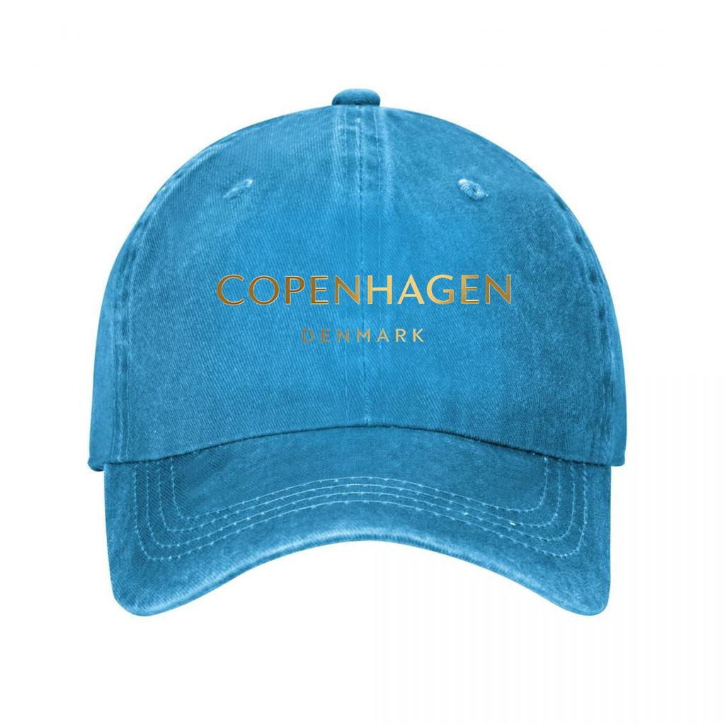Retro UnisexS Featuring a Stylish Print of The Word COPENHAGEN Adjustable Size Perfect for Outdoor Washed Baseball Cap