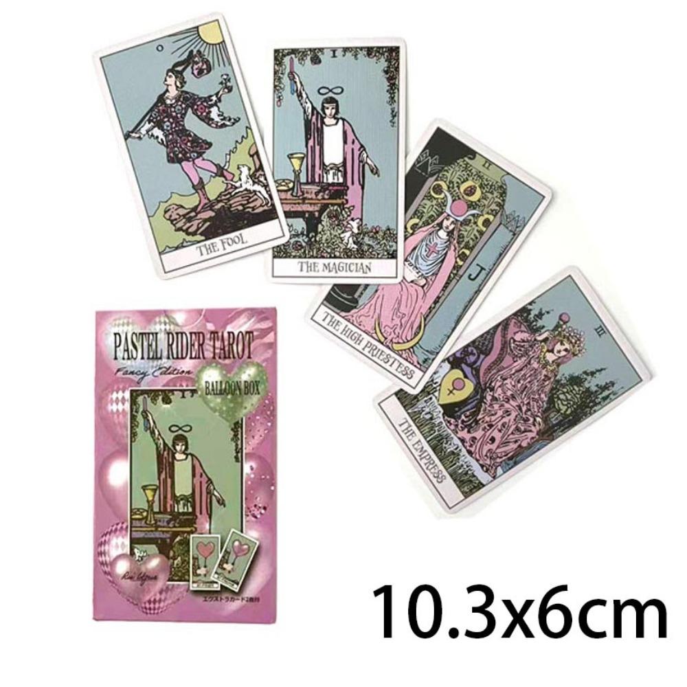 10,3*6 см пастельная карточная игра Таро Rider Oracle 78 шт. розовые карты Таро с путеводителем для начинающих