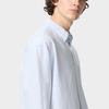 Uniqlo X JW Anderson Коллаборация Весна/Лето 2025 Рубашка оверсайз с длинным рукавом, полосатый логотип, унисекс, светло-голубая 478218-61