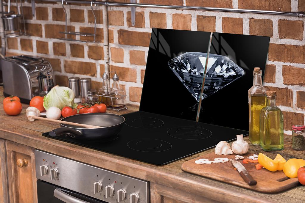 SZKLANA PŁYTA OCHRONNA NA KUCHENKĘ 75x52 DIAMENT