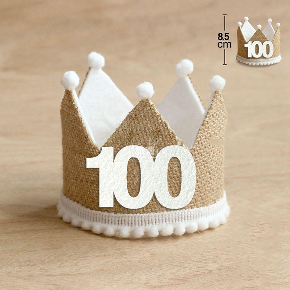 Supplies with Elastic Strap Baby Decor Anniversary Cap Burlap Crown Hat Baby Birthday Party Hat