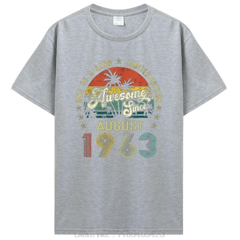 Потрясающая футболка с подарками на день рождения с 1963 года, футболка унисекс с графическим рисунком, хлопковые футболки, одежда 1963 года рождения