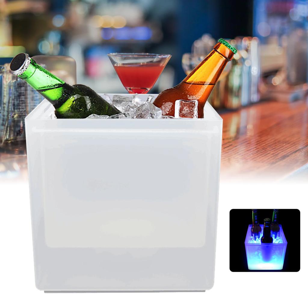 Прочное ведро для льда, двухслойная конструкция с отверстиями для фильтрации воды, вместимость 3,7 кварт, коррозионностойкий полипропилен, легкое и