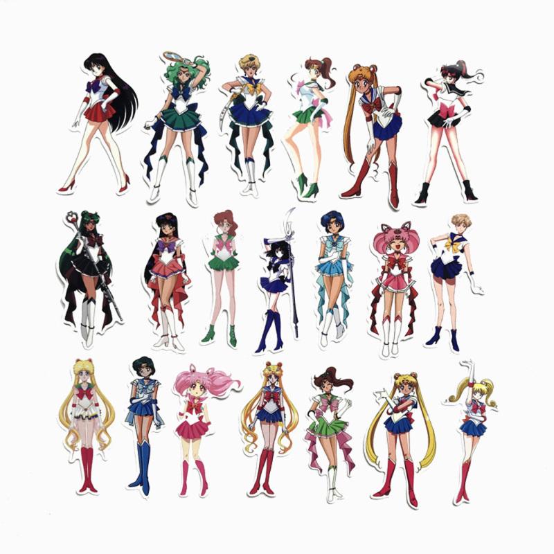 75шт Сейлор Мун чемодан наклейки милый мультфильм компьютер ноутбук скейтборд Пастер