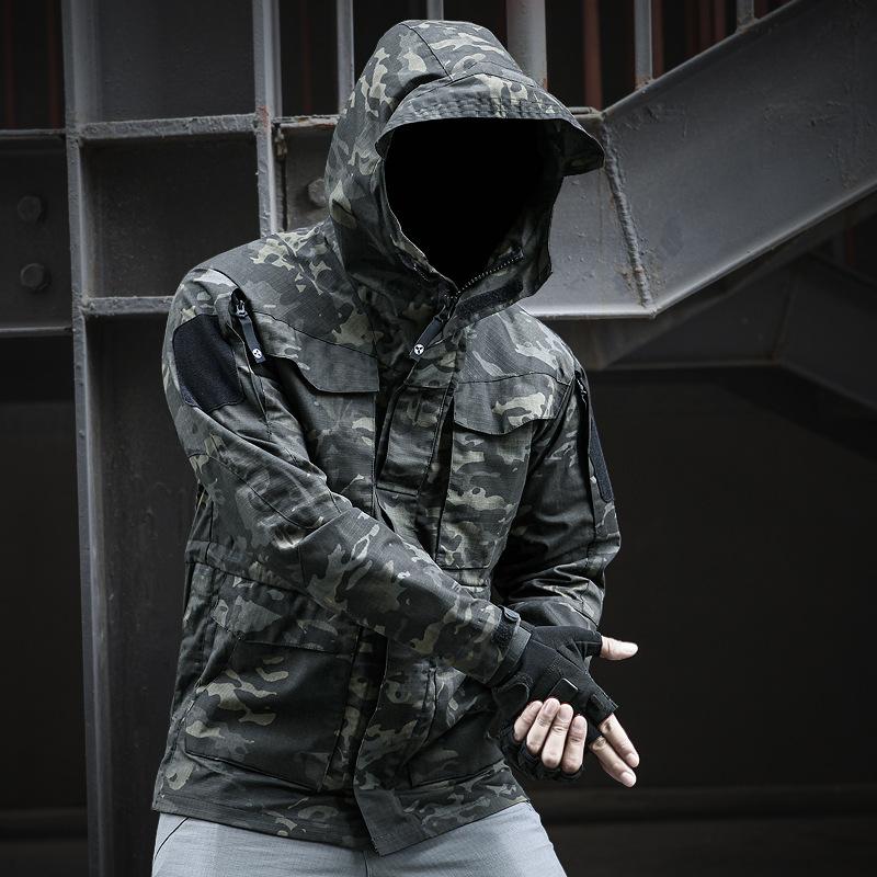 Thoshine Brand Spring Autumn Winter Men Outdoor Jackets Camouflage Hooded Army Tactical Coats Waterproof Windproof Windbreakers