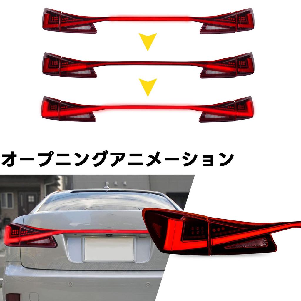 HCMOTIONZ Новый Lexus IS Задний Фонарь Открытие и Динамичный Поворотник Все ДЛЯ LEXUS IS IS250 IS350 ISF GSE20 USE20 Лампа, Свет, Сквозной Задний Фонарь, Выкл, Сигнал,