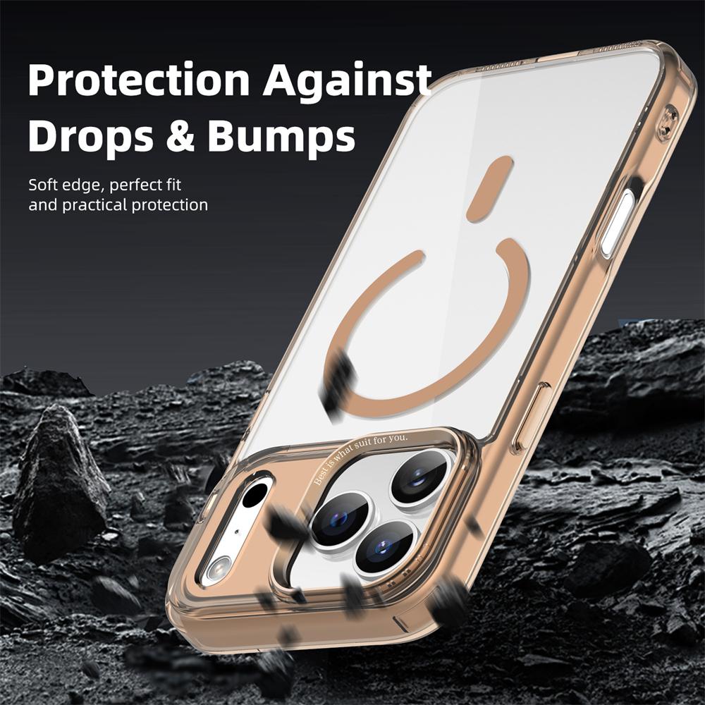 For Magsafe Wireless Charge Shockproof Armor Clear Case For iPhone 17 16 15 14 13 12 11 Pro Max Plus Magnetic Transparent Cover
