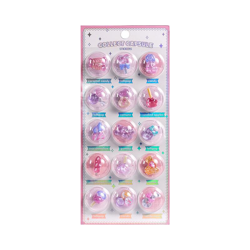 3d Collectible Bubble Stickers Kawaii Pvc Sticker Sheet Set For Kids Diary Journal Phone Decoration Scrapbook School Supplies