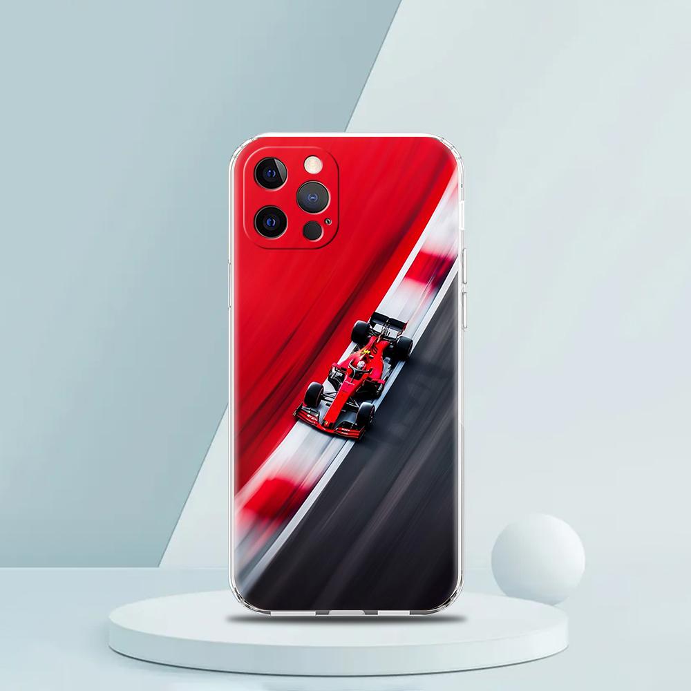Мягкий прозрачный чехол-бампер из ТПУ для iPhone 16 15 14 13 12 11 Pro Max XR 8 7 Plus XR Оболочка с рисунком гоночной трассы Нюрбургринг F1